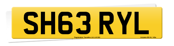 Registration number SH63 RYL